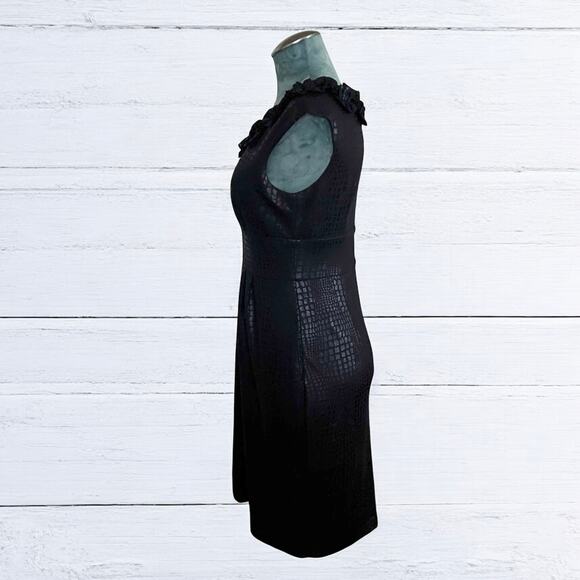 Elizabeth Howard Women's Black Sheath Sleevless Dress Size 6 - Picture 4 of 10